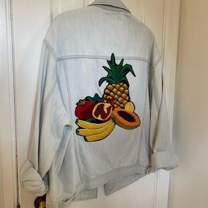 Zara Fruit Denim Jacket 🍉🍇🍓🍍
